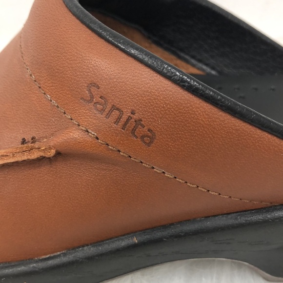 Sanita Danish Mule Brown Leather Clog Made in Poland Size 41 Size 10 - Picture 2 of 9